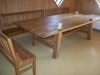 Ąžuolinis stalas su suolais